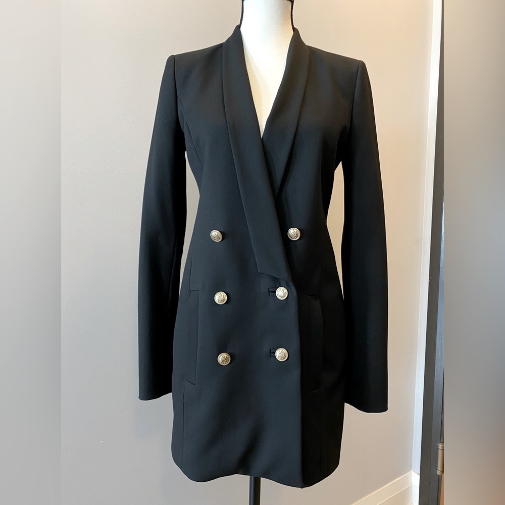 Supertrash Black Blazer Classic Tailored Suit Jacket EUC Size 34 (Eur)